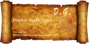 Depta György névjegykártya